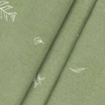Horaldaily Spring Tablecloth 60×84 Inch Rectangular, Green Plants Wild Fern Washable Table Cover for Party Picnic Dinner Decor