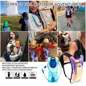 Lightweight Hydration Backpack with 2L Bladder for Adventures