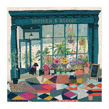 Galison Wonder & Bloom Puzzle, 500 Pieces, 20”x20” – Brightly Colored Scene of a Welcoming Loc...