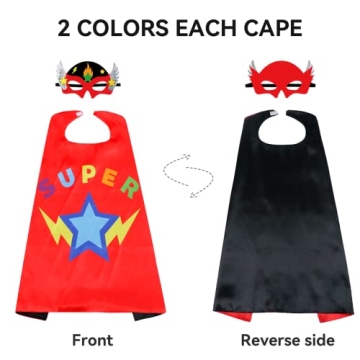 D.Q.Z Superhero Capes and Masks for Kids - Dress Up Fun