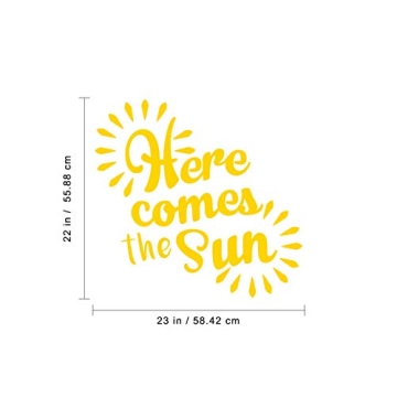 Vinyl Wall Art Decal Here Comes The Sun - 22 x 23