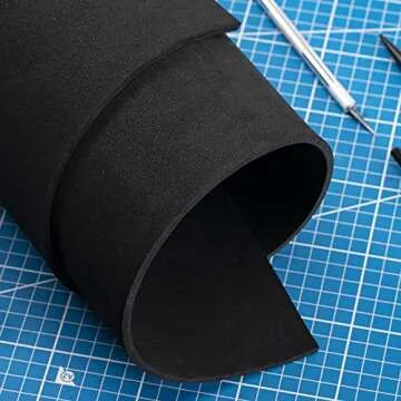 MEARCOOH Black EVA Foam Roll 2mm for Cosplay & Crafts