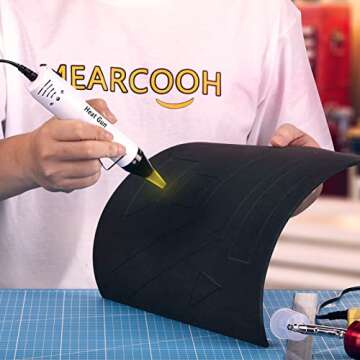 MEARCOOH Black eva Foam roll, (1mm to 12mm) Premium Cosplay EVA Foam Sheet,2mm Thick,49"x13.5",High Density 86kg/m3 for Cosplay Costume, Crafts, DIY Projects