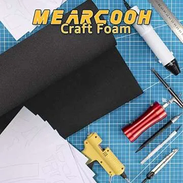 MEARCOOH Black EVA Foam Roll 2mm for Cosplay & Crafts