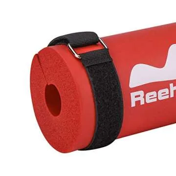 REEHUT Squat Pad Barbell Pad for Squats, Lunges and Hip Thrusts - Foam Sponge Pad Provides Relief to Neck and Shoulders While Training - Fit Standard and Olympic Bars Perfectly Black (Red)