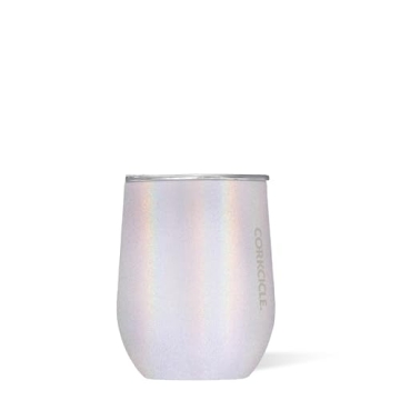 Corkcicle Stemless Insulated Wine Glass Tumbler, Unicorn Magic, 12 oz – Stainless Steel Stemless W...