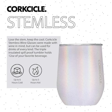 Corkcicle Unicorn Magic Stemless Tumbler – 12oz Insulated Cup