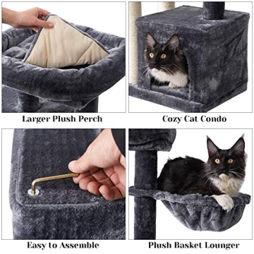 IBUYKE Cat Tree Tower Condo Furniture for Cats 30.7"