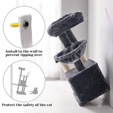 IBUYKE Cat Tree Tower Condo Furniture for Cats 30.7"