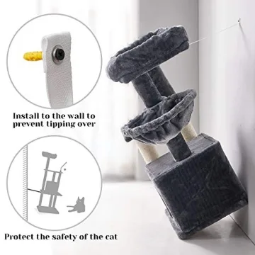 IBUYKE Cat Tree Tower Condo Furniture for Cats 30.7"