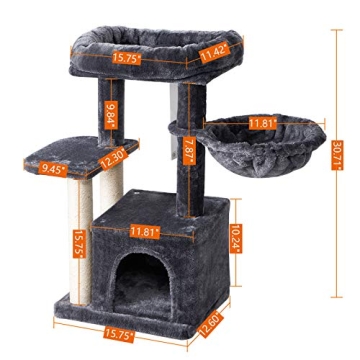 IBUYKE Cat Tree Tower Condo Furniture for Cats 30.7"