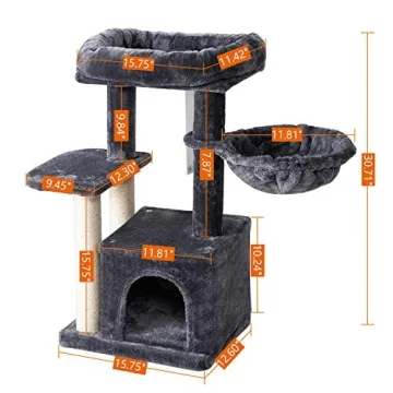 IBUYKE Cat Tree Tower Condo Furniture for Cats 30.7"