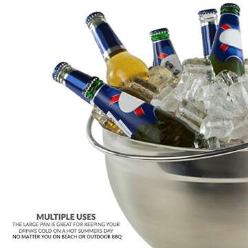 Jam Making Maslin Pan Stainless Steel Preserve Pot & Handle Bucket,Camping Pan (4.5L-4.5QT)