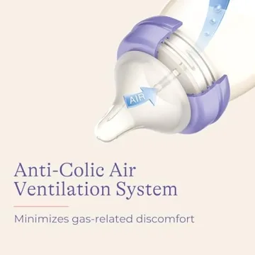 Lansinoh Anti-Colic Glass Baby Bottles 8oz - 4 Count