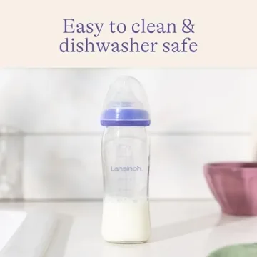 Lansinoh Anti-Colic Glass Baby Bottles 8oz - 4 Count