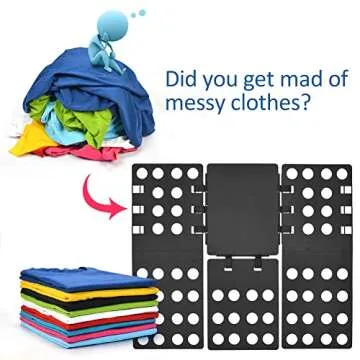 Geniusidea Shirt Folder Clothes Folding Board Laundry Room T Shirt Adjustable PP Plastic Folding Boa...