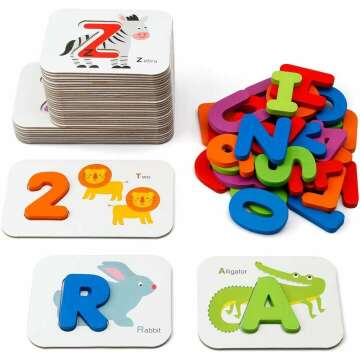 Coogam Flash Cards Set for Numbers and Alphabets