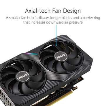 ASUS Dual NVIDIA GeForce RTX 3050 OC Edition Gaming Graphics Card - PCIe 4.0, 8GB GDDR6 Memory, HDMI...