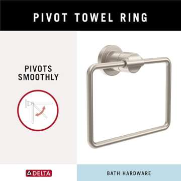 Delta Nicoli Hand Towel Holder with SpotShield Technology