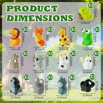 39 Pcs Mini Resin Animals Cute Mini Animals Figures to Hide Miniature Little Small Animal Figurines ...