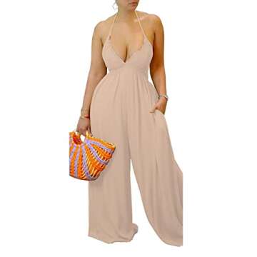 ECDAHICC Sexy Spaghetti Strap Jumpsuit for Parties