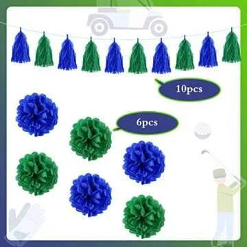Golf Birthday Party Decorations - 44 Pcs Complete Set