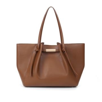 JQWSVE Faux Leather Tote Bag for Women - Large Capacity Work Tote