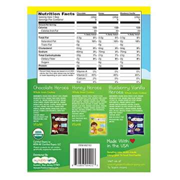 MySuperCookies Organic Whole Grain, Healthy Snacks for Kids — 24 Snack Packs, Peanut & Tree Nut Free, Kosher/Care Packages, Birthdays, Holiday Treats