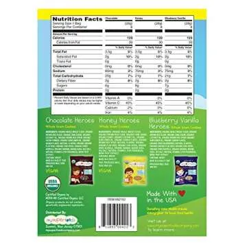 MySuperCookies Organic Whole Grain, Healthy Snacks for Kids — 24 Snack Packs, Peanut & Tree Nut Free, Kosher/Care Packages, Birthdays, Holiday Treats