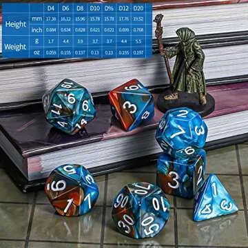 CiaraQ DND Polyhedral Dice Set - Eco-Friendly Gaming Essential