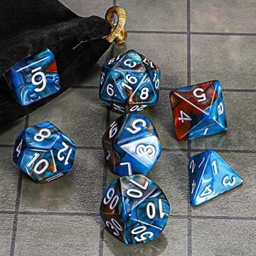 CiaraQ DND Polyhedral Dice Set - Eco-Friendly Gaming Essential