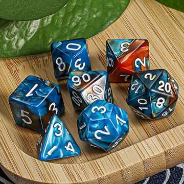 CiaraQ DND Polyhedral Dice Set - Eco-Friendly Gaming Essential