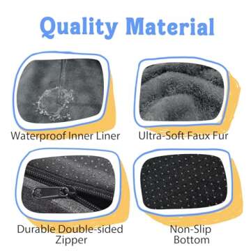 Large Orthopedic Dog Bed Washable - XL Dog Couch Sofa - Four Sides Dog Beds Waterproof Non-Slip for Large Sized Dogs