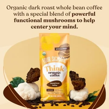 Dark Roast Organic Whole Bean Coffee with Lion's Mane & Chaga