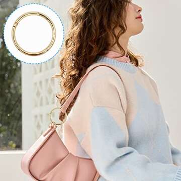 10 Pcs Stylish Carabiner Clips O Rings for Keychains & Crafts