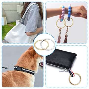 10 Pcs Stylish Carabiner Clips O Rings for Keychains & Crafts