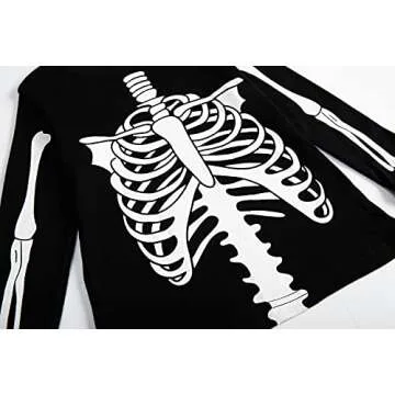 Glow in The Dark Skeleton Pajamas Boys Girls Halloween Kids Pjs Sets Toddle Clothes 100% Cotton 2 Piece Sleepwear 10t