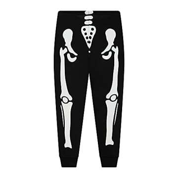 Glow in The Dark Skeleton Pajamas Boys Girls Halloween Kids Pjs Sets Toddle Clothes 100% Cotton 2 Piece Sleepwear 10t