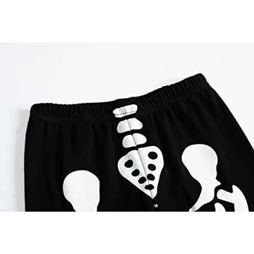 Glow in The Dark Skeleton Pajamas Boys Girls Halloween Kids Pjs Sets Toddle Clothes 100% Cotton 2 Piece Sleepwear 10t