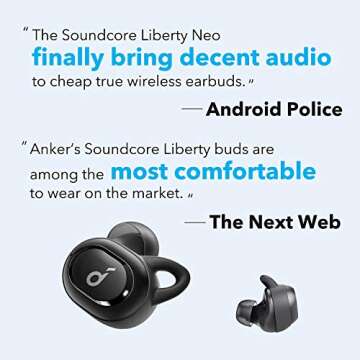Soundcore Upgraded, Anker Liberty Neo True Wireless Earbuds, Pumping Bass, IPX7 Waterproof, Secure F...
