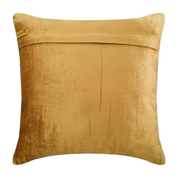 HomeCentric Gold Velvet Pillow Cover 18x18 - Elegant Design