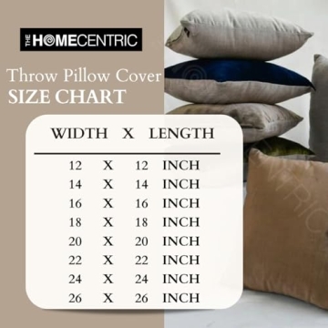 HomeCentric Gold Velvet Pillow Cover 18x18 - Elegant Design