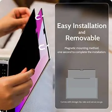 Peslv Magnetic Privacy Screen Compatible with MacBook Pro 16 Inch (2021-2024, M1, M2, M3, M4), 16inch Removable Matte Anti Blue Light Glare Private Filter Protector for Mac Pro 16.2" Laptop