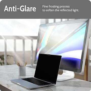 Peslv Magnetic Privacy Screen Compatible with MacBook Pro 16 Inch (2021-2024, M1, M2, M3, M4), 16inch Removable Matte Anti Blue Light Glare Private Filter Protector for Mac Pro 16.2" Laptop