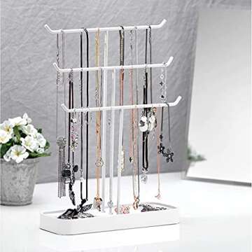 JackCubeDesign 3 Tier Jewelry Display Stand Organizer