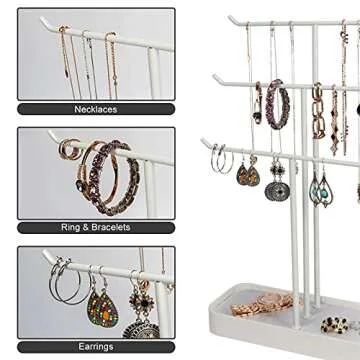 JackCubeDesign 3 Tier Jewelry Display Stand Organizer