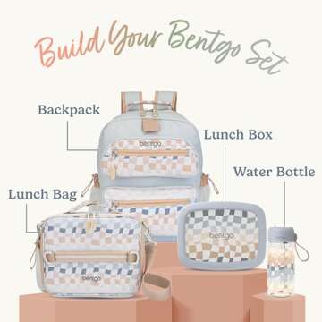 Bentgo Kids Water Bottle (Whimsy & Wonder Collection) - Leak-Proof Durable Tritan 15 oz. Cup for Kids/Toddlers 3+; Flip-Up Safe-Sip Straw for School, Sports, Daycare, Camp & More (Checker Gradient)