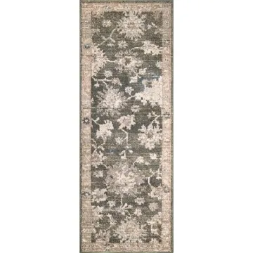 Orian Rugs Simply Southern Cottage Southern Heritage - 2'7" x 7' Rectangle Runner, Green Floral Trad...