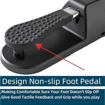 Soraco Sustain Pedal Univerdal for Keyboard with Polarity Switch for Yamaha Casio Roland Korg Behringer Moog Piano Midi Electronic keyboards Style Piano Foot Pedal (Upgrade Version)