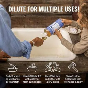 Dr. Bronner's Pure-Castile Liquid Soap- Made with Regenerative Organic Certified Oils- 18-in-1 Uses for Face, Body, Hand, Hair, Laundry & More- Vegan, Non-GMO- Body Wash- Peppermint,32oz